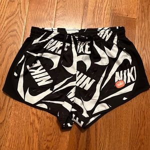 Nike Girls small black and white shorts.